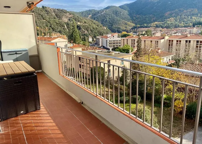 F2 Avec Terrasse, Proche Centre Et Cures - Amelie-les-bains - Fr-1-703-41